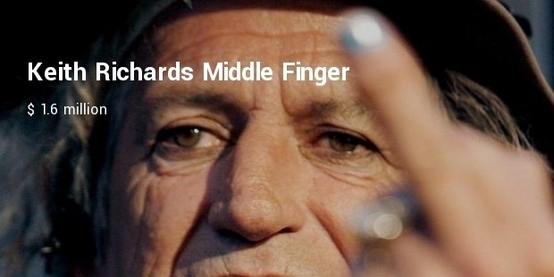 keith richards middle finger