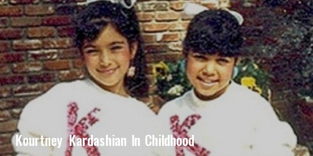 kim kardashian kourtney kardashian childhood photo