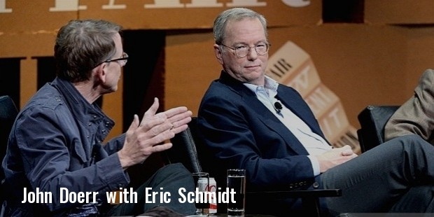 kleiner perkins caufield   byers partner john doerr, google executive chairman eric schmidt