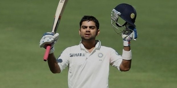 kohli test maiden century