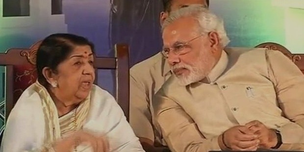 lata mangeshkar and narendra modi