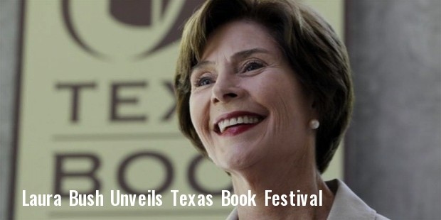 laura bush unveils texas book festival 