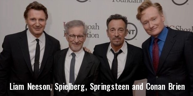 liam neeson, steven spielberg, bruce springsteen and conan o brien