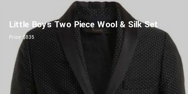 little boys two piece wool silk suit set from dolce gabbana