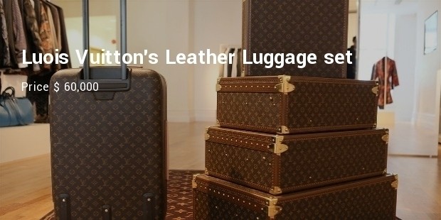 luois vuittons leather luggage set