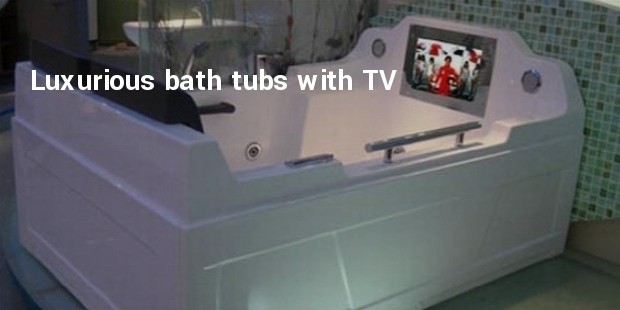 luxurious bath tubs with plasma tv