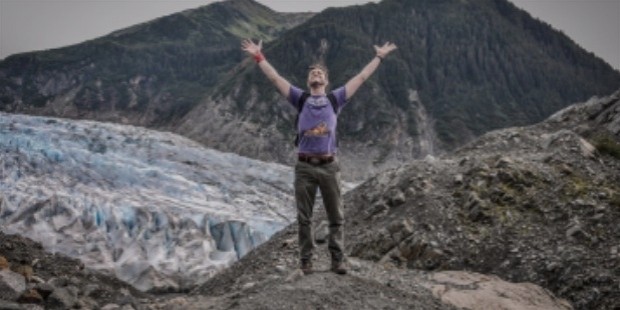 man celebrating freedome in nature with glacier 11 370x208