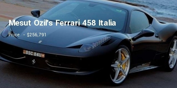 mesut ozils ferrari 458 italia