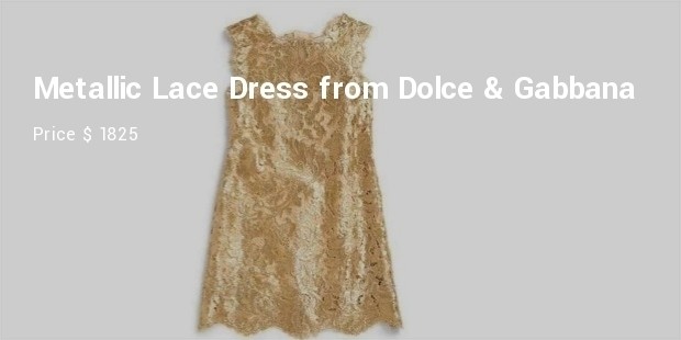 metallic lace dress from dolce   gabbana baby clothes