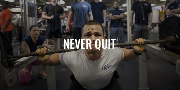 Never quit without putting