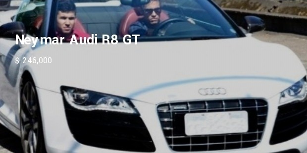 neymar  audi r8 gt