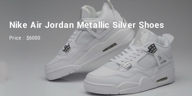 nike air jordan silver shoes