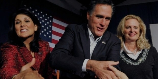 nikki haley, mitt romney and his wife ann romney