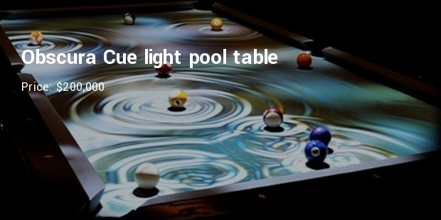 obscura cue light pool table