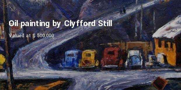 oil painting by clyfford still