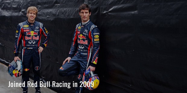 oined red bull racing in 2009