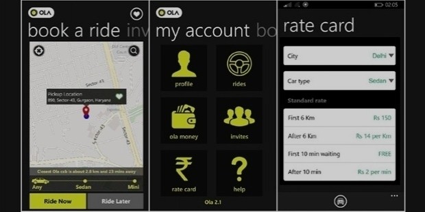 ola cab app