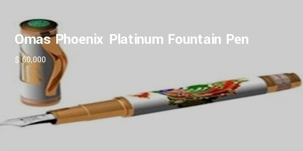 omas phoenix platinum fountain pen luxury limited edition with diamonds