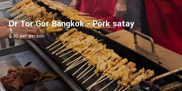 or tor gor  bangkok   pork satay