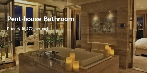 pent house bathroom at four seasons hotel, france