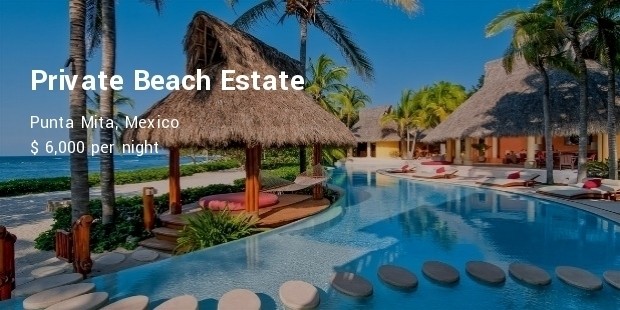 private beach estate, punta mita, mexico