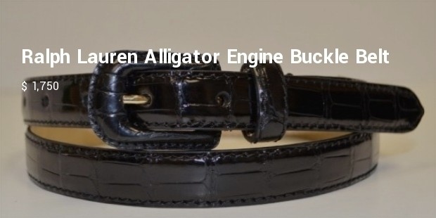 ralph lauren alligator engine buckle belt