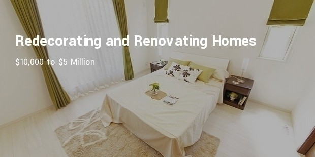 redecorating and renovating homes