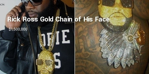 rick rossgold chain of his face