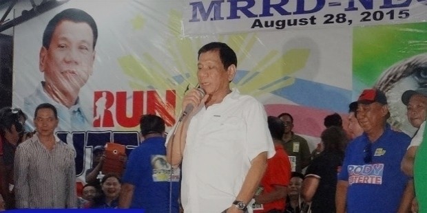 rodrigo duterte declared running for president