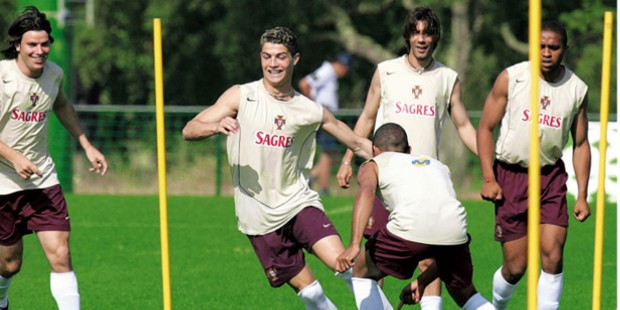 ronaldo practicing