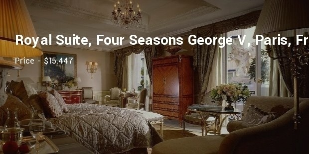 royal suite, four seasons george v, paris, france