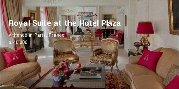 royal suite at the hotel plaza athenee in paris, france