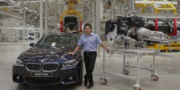 sachin tendulkar at bmw unit in india