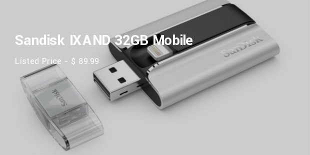 sandisk ixpand 32gb mobile flash drive with lightning connector
