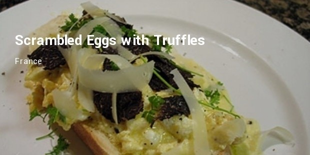 scrambled eggs with truffles