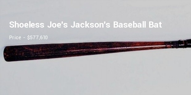 shoeless joe jacksons baseball bat