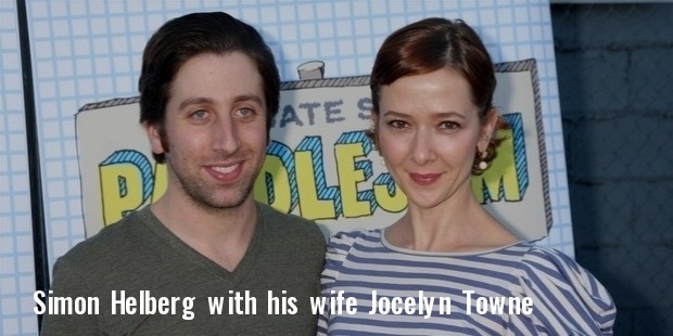 simon helberg and his wife jocelyn towne