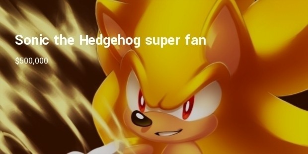sonic the hedgehog super fan