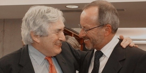 stephan schmidheiny et l ancien prsident de la banque mondiale james wolfensohn en octobre 2003