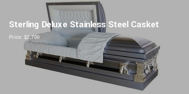 sterling deluxe stainless steel casket