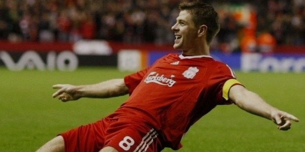 steven gerrard celebration