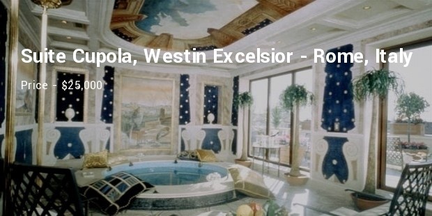 suite cupola, westin excelsior   rome, italy