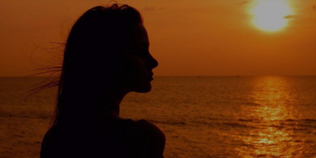 sunset girl silhouette hd wallpaper 86529