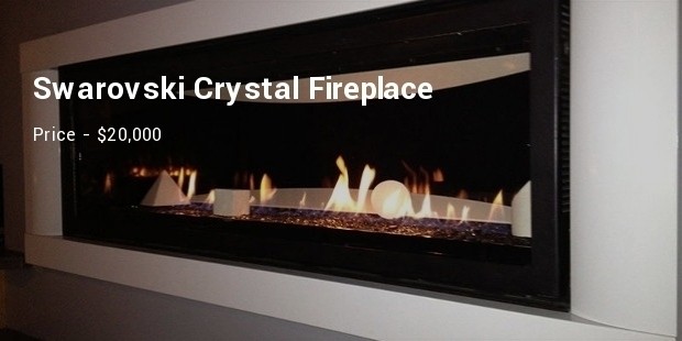 swarovski crystal fireplace