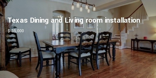 texas dining and living room installation