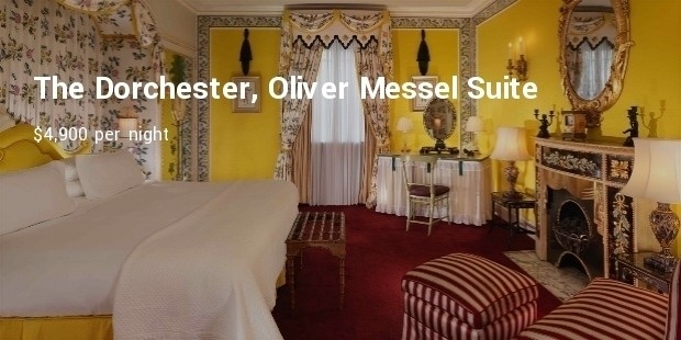 the dorchester, oliver messel suite  $4,900 per night