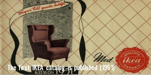 the first ikea catalog is published  1951 