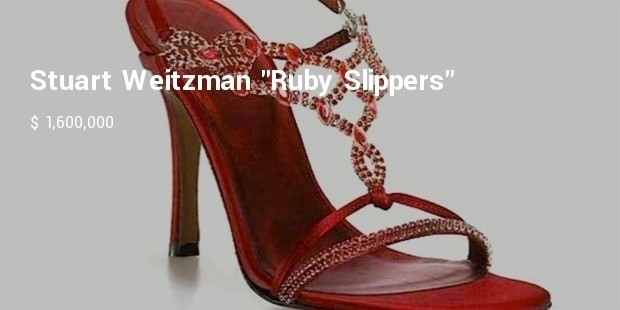 top 10 most expensive womens shoes in the world ruby slippers by stuart weitzman