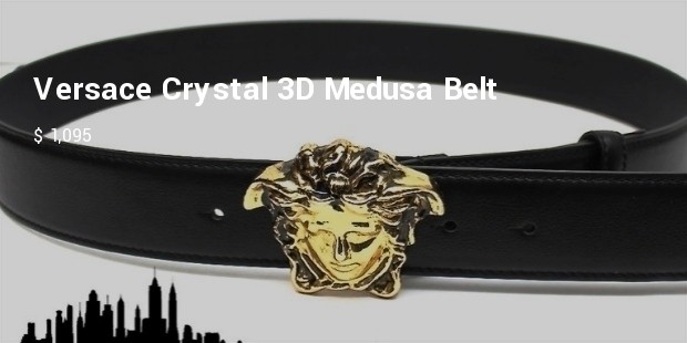 versace crystal 3d medusa belt