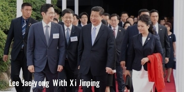 vice chairman lee jae yong guides president xi jinping